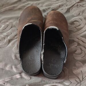 Dansko Rustic Brown Leather Slip-Ons